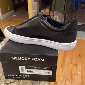 NWT London Fog Men's Black Slip-On Shoes